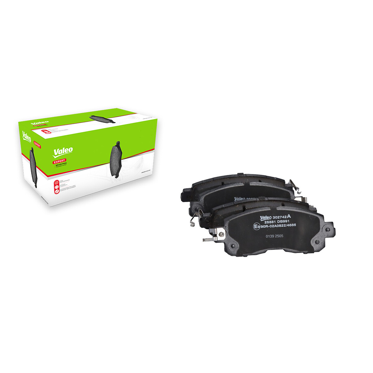 Jeu de 4 plaquettes de frein VALEO ref. 302742A